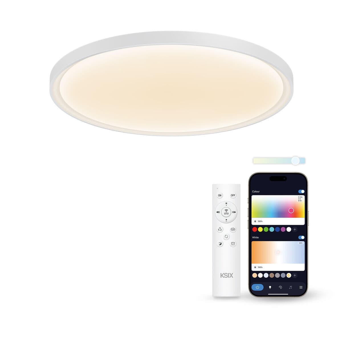 LED-Deckenleuchte KSIX SmartLED KSIX Halo 2 Weiß Kunststoff 25 W (3000k - 6500k) (6500 K) - Image 2