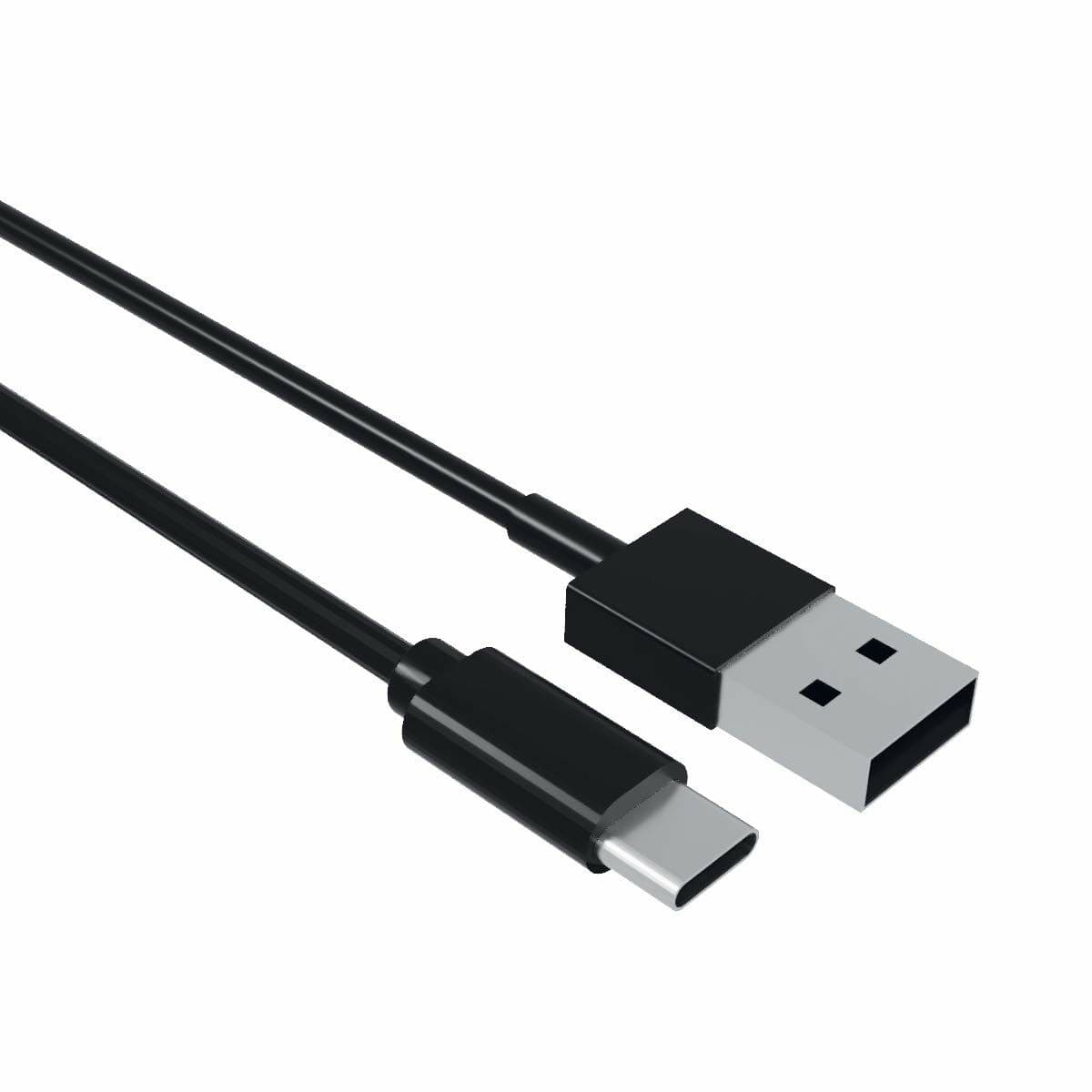 USB A to USB C Cable Contact (1 m) Black - Image 3