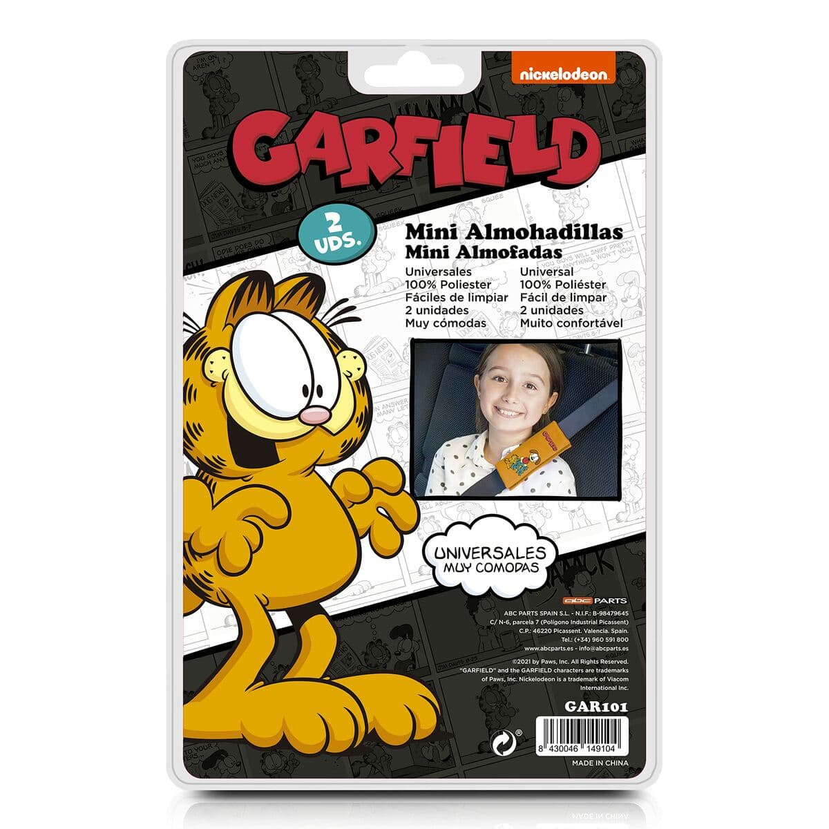 Almohadillas para Cinturón de Seguridad GAR101 Naranja Garfield - Image 3