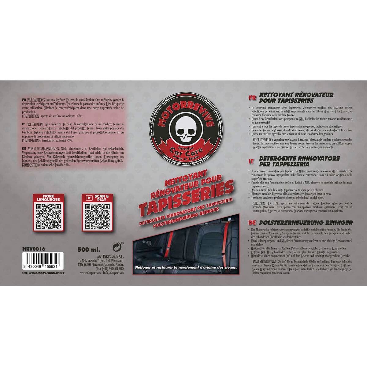 Sredstvo za čišćenje presvlaka Motorrevive 500 ml - Image 6