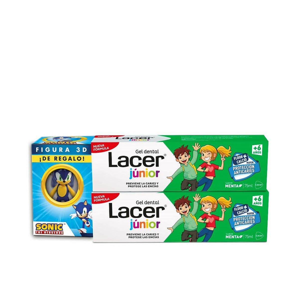 Pastă de dinți Lacer Junior Mentă 75 ml (2 Unități)