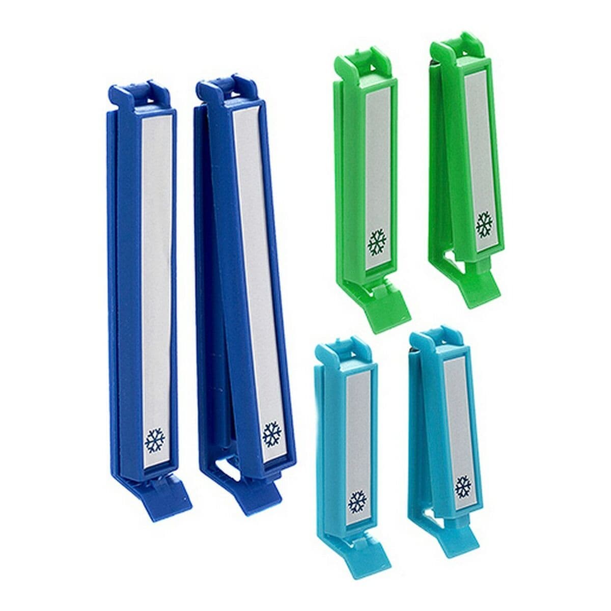 Pinzas Cierrabolsas Azul Turquesa Verde Plástico