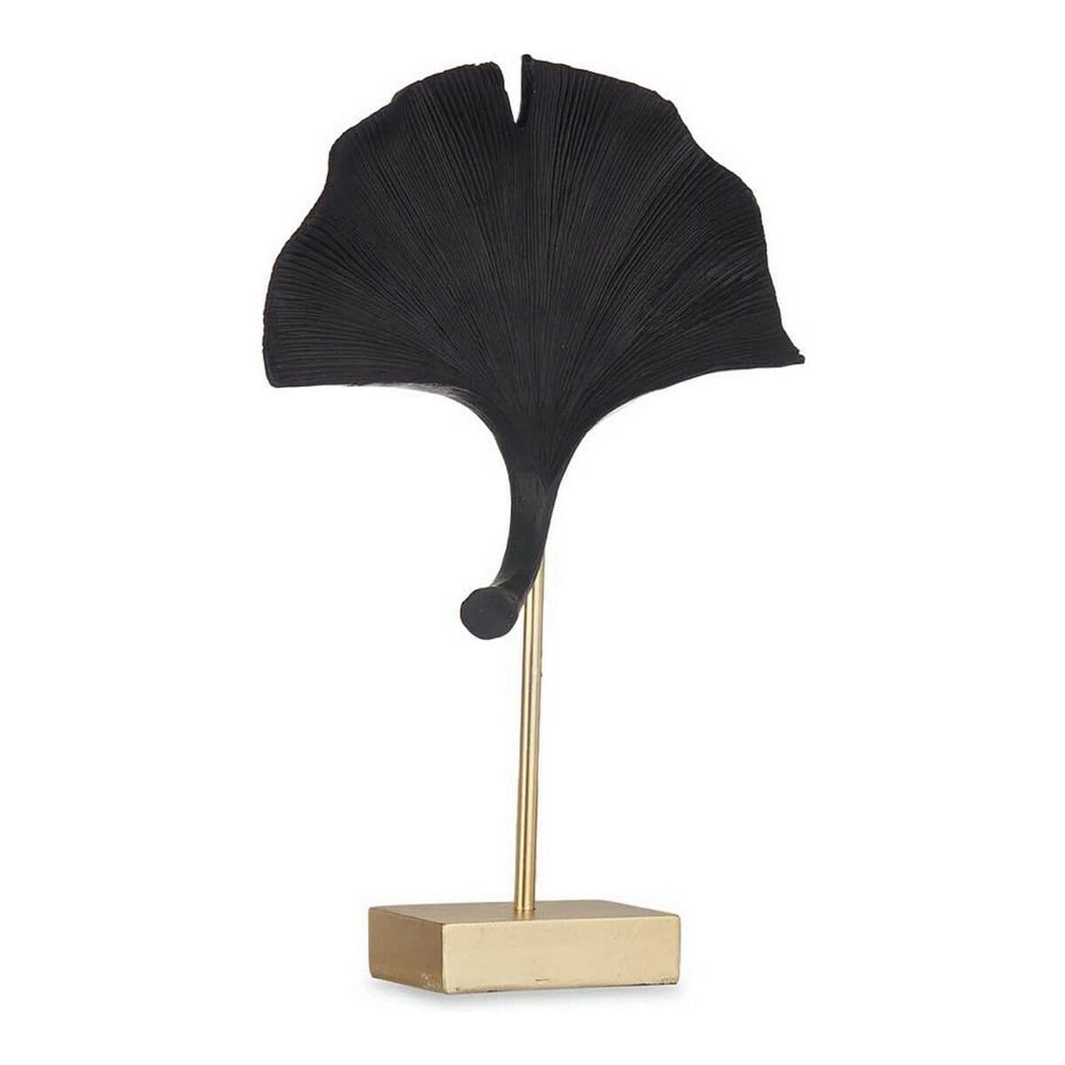 Decorative Figure Gift Decor Black Golden Flower 8 x 37 x 24,5 cm
