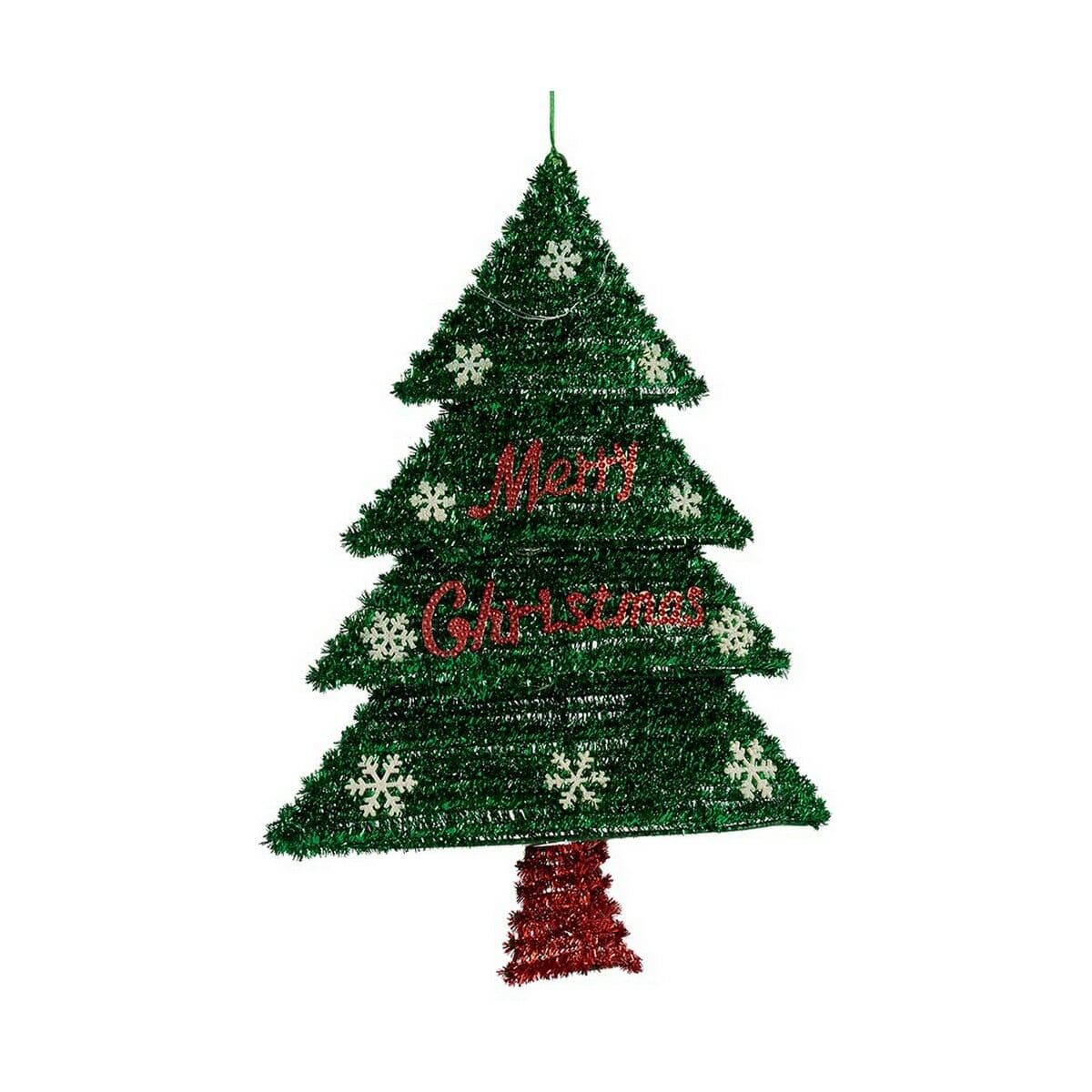 Árbol de Navidad Krist+ Rojo Verde Plateado Plata Polipropileno PET Plástico 44 x 58,8 x 7 cm Árbol de Navidad