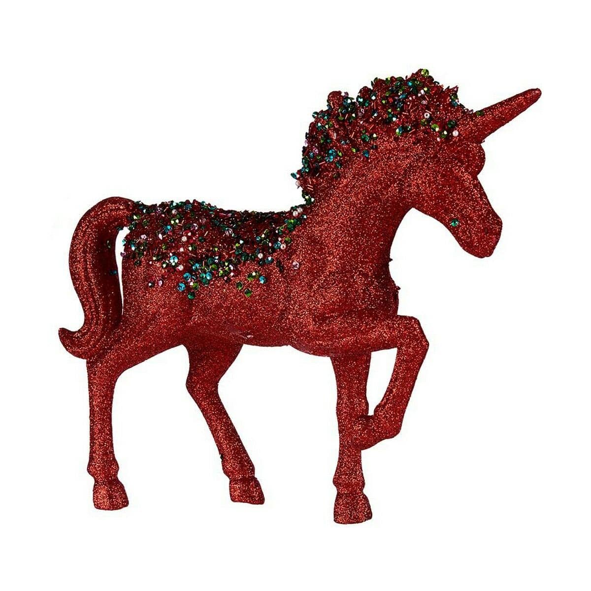 Figura Decorativa Krist+ Azul Rojo Unicornio 9,5 x 31 x 40 cm
