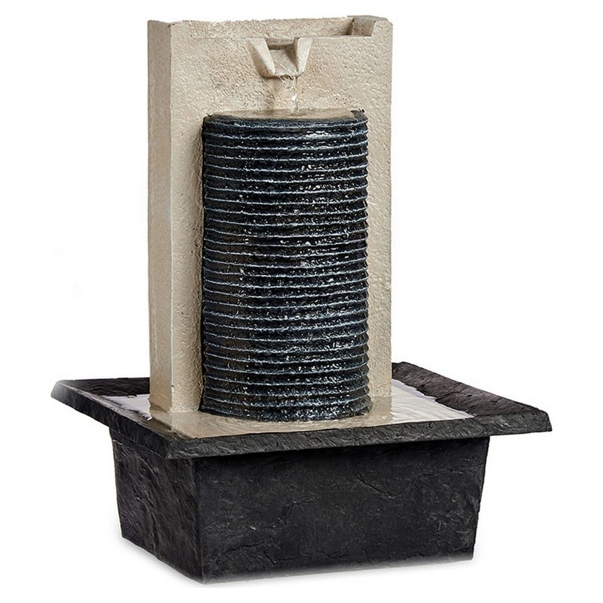 Fuente Gift Decor Negro Gris Resina Plástico
