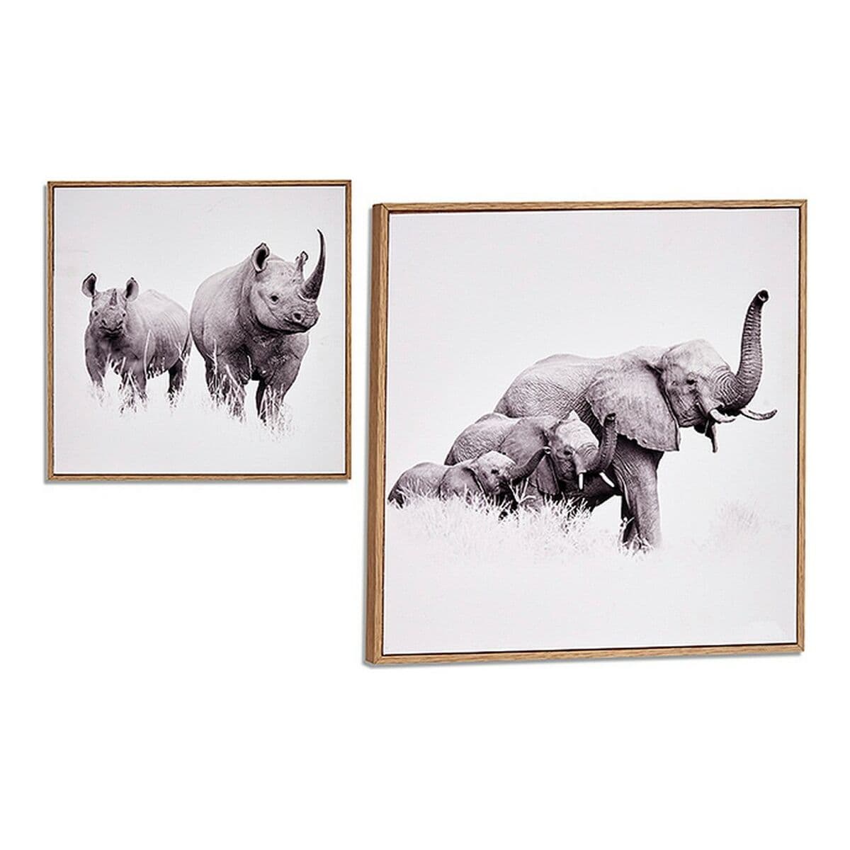 Bild Gift Decor Braun Spanplatte 31 x 31 x 2 cm 31 x 2 x 31 cm Mit Rahmen tiere