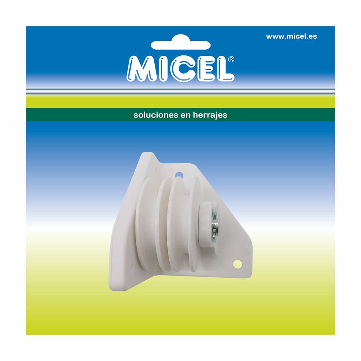 Polea para pérgola Micel TLD20 Nailon 7,3 x 7,3 x 8 cm Lateral Blanco - Image 2