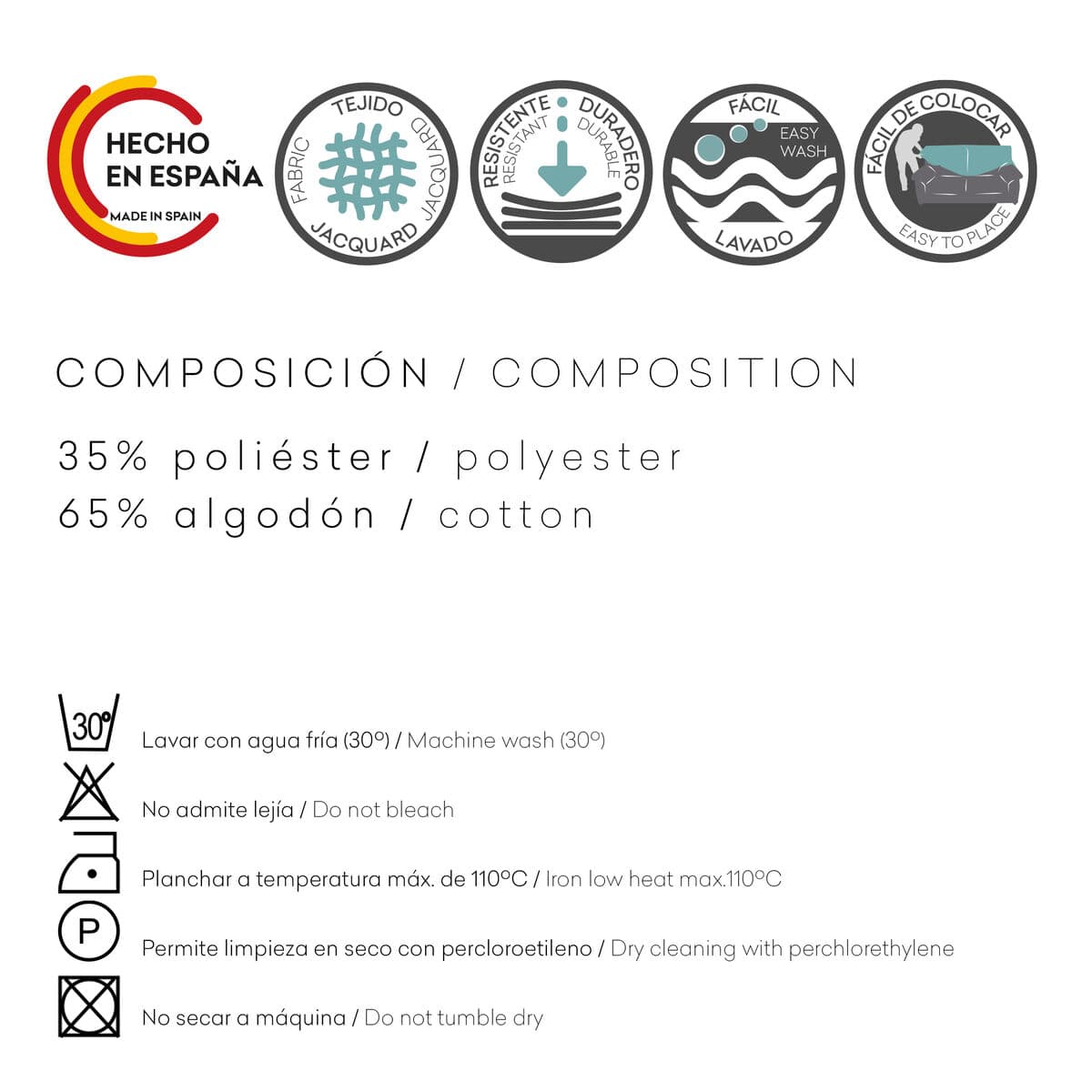 Stolöverdrag Eysa LEVANTE Rosa 100 x 110 x 55 cm - Image 7