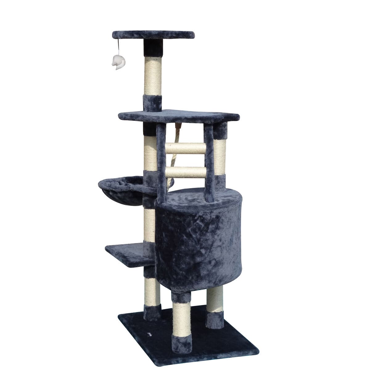 Stablo za struganje mačaka Gloria Sinu Siva Poliester Drvo Papir Plastika Sisal 7,5 cm 55 x 40 x 120 cm - Image 2