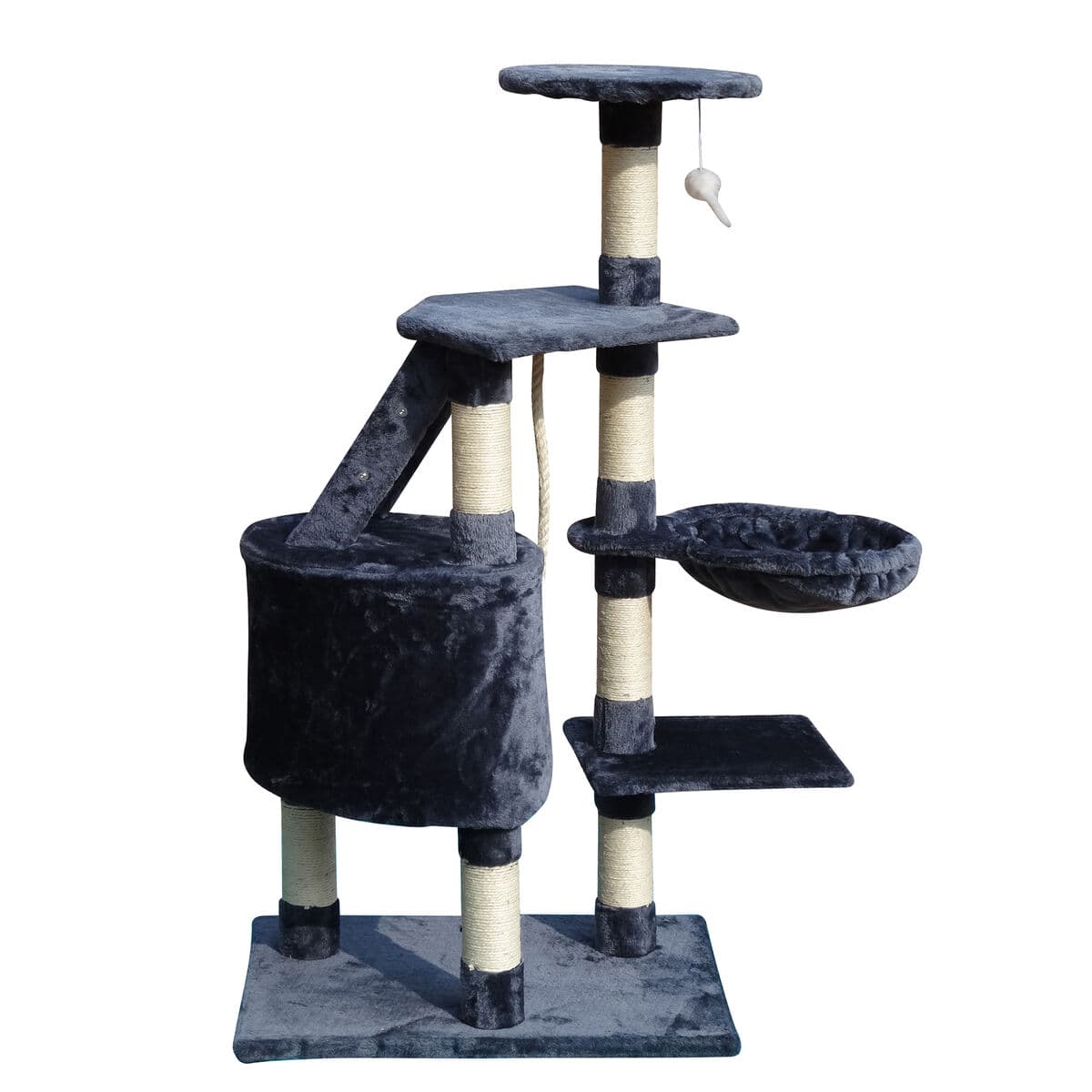 Stablo za struganje mačaka Gloria Sinu Siva Poliester Drvo Papir Plastika Sisal 7,5 cm 55 x 40 x 120 cm - Image 4