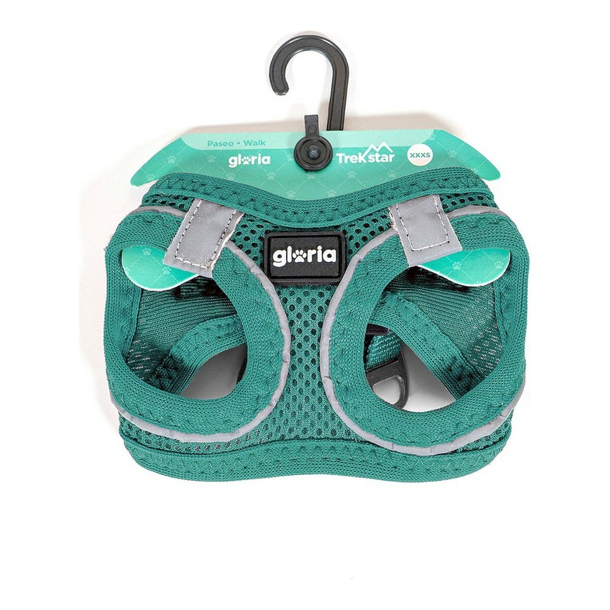 Arnés para Perro Gloria Air Mesh Trek Star Ajustable Turquesa Talla XXXS (18-20 cm) - Image 3