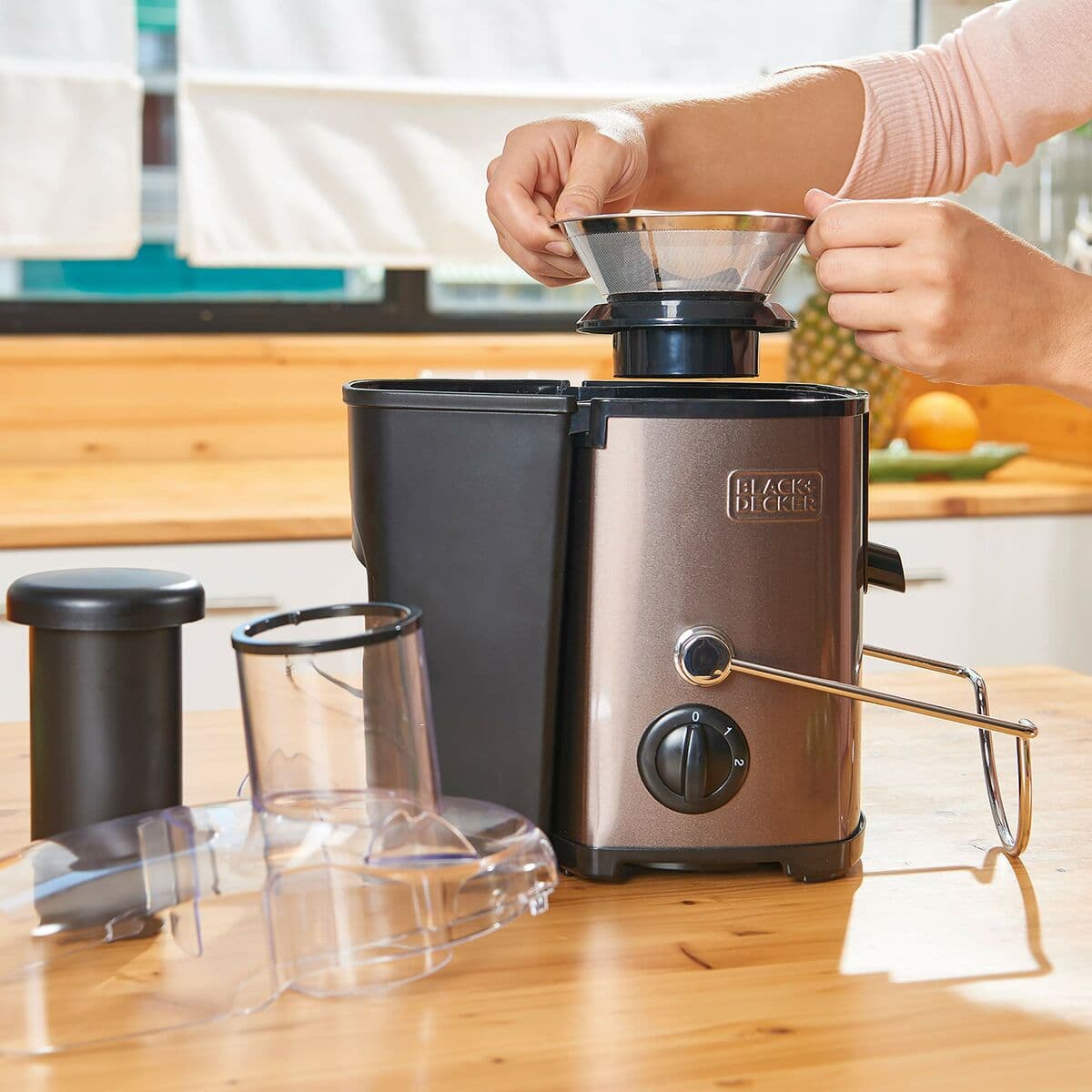 Entsafter Black & Decker 1,2 L 600 W Schwarz Grau - Image 13