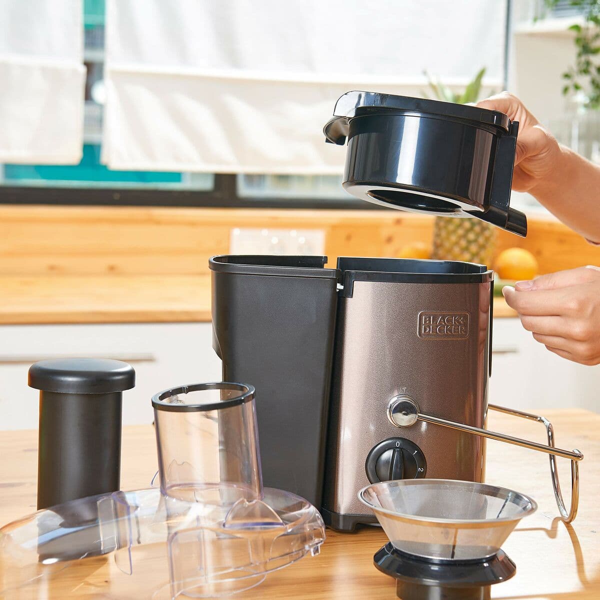 Entsafter Black & Decker 1,2 L 600 W Schwarz Grau - Image 14