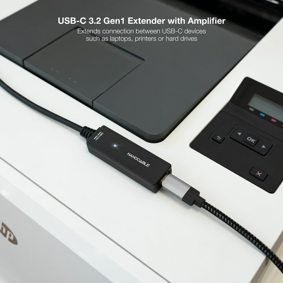 Câble USB NANOCABLE USB 3.2 amplif. C/M-C/H 5m Noir 5 m - Image 8