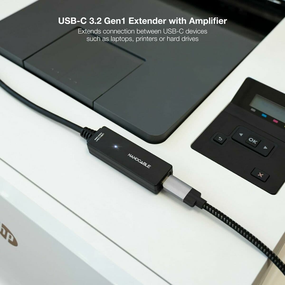 Câble USB NANOCABLE USB 3.2 amplif. C/M-C/H 5m Noir 5 m - Image 13