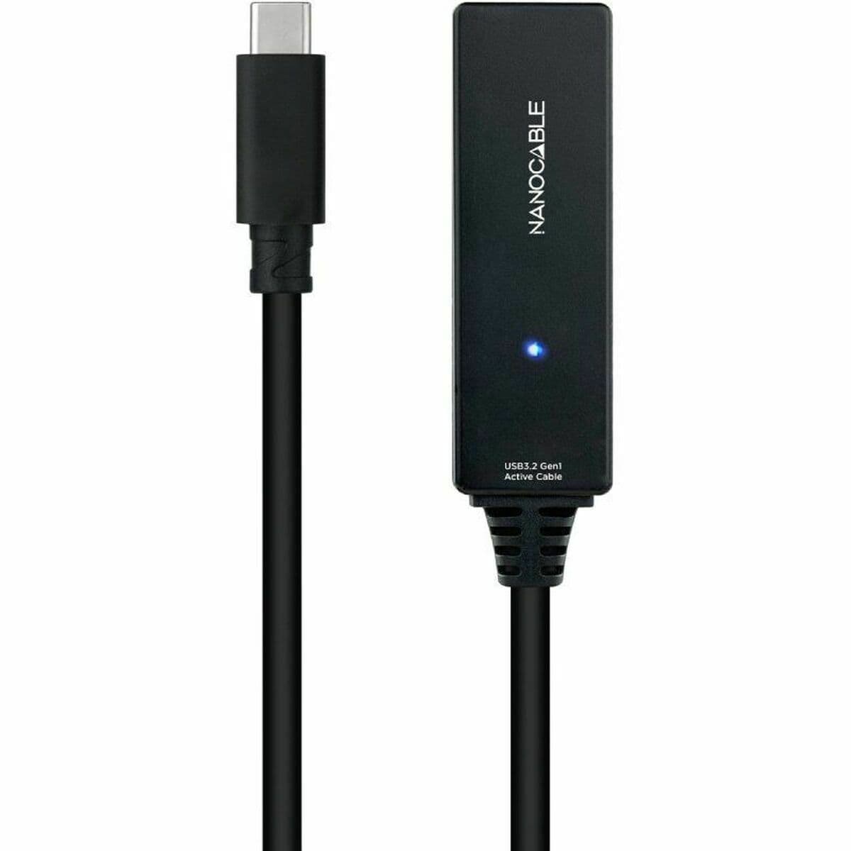 Câble USB NANOCABLE USB 3.2 amplif. C/M-C/H 5m Noir 5 m - Image 2