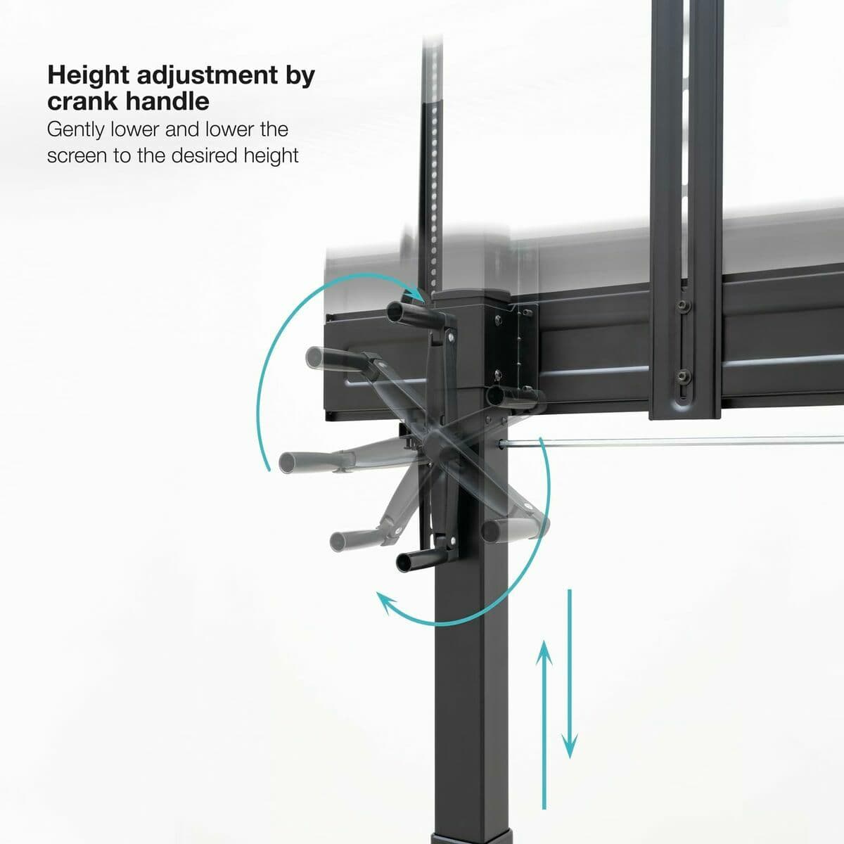 Soporte TV para suelo con ruedas TooQ FS20406HM-B 60" 100" 120 kg 130 Kg (Reacondicionado A) - Image 8