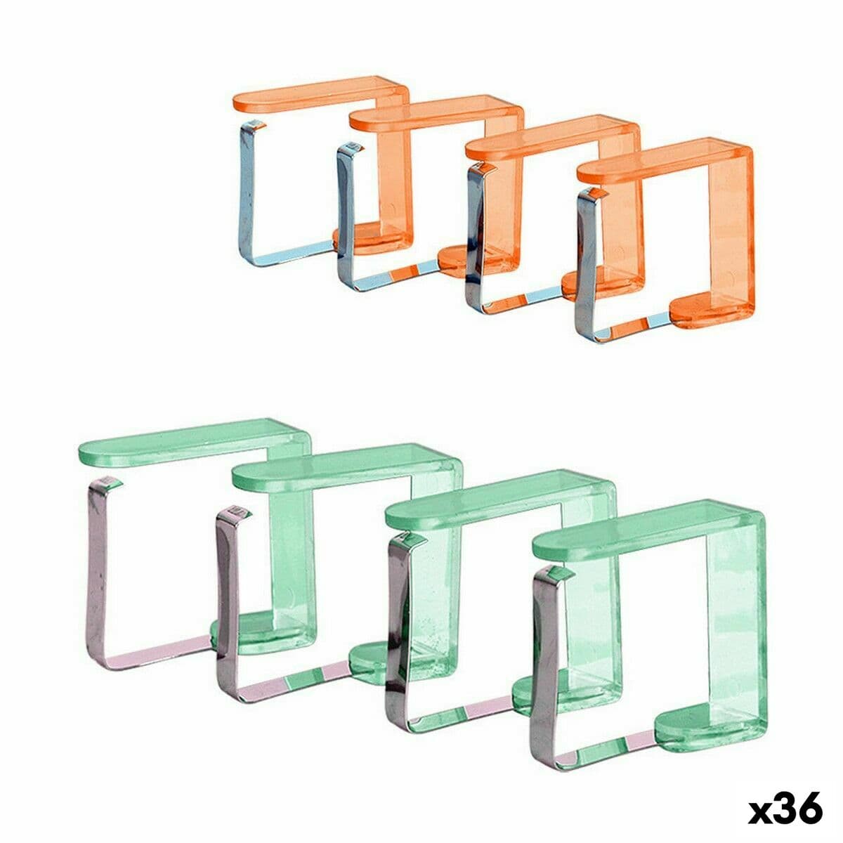 Pinza Sujeta Manteles 4,5 x 4,3 cm (4 Piezas) (36 Unidades)