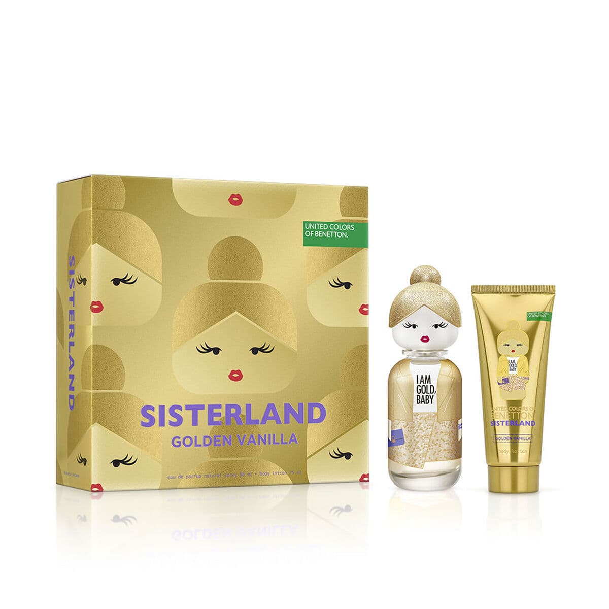 Set de Perfume Mujer Benetton SISTERLAND GOLDEN VANILLA 2 Piezas