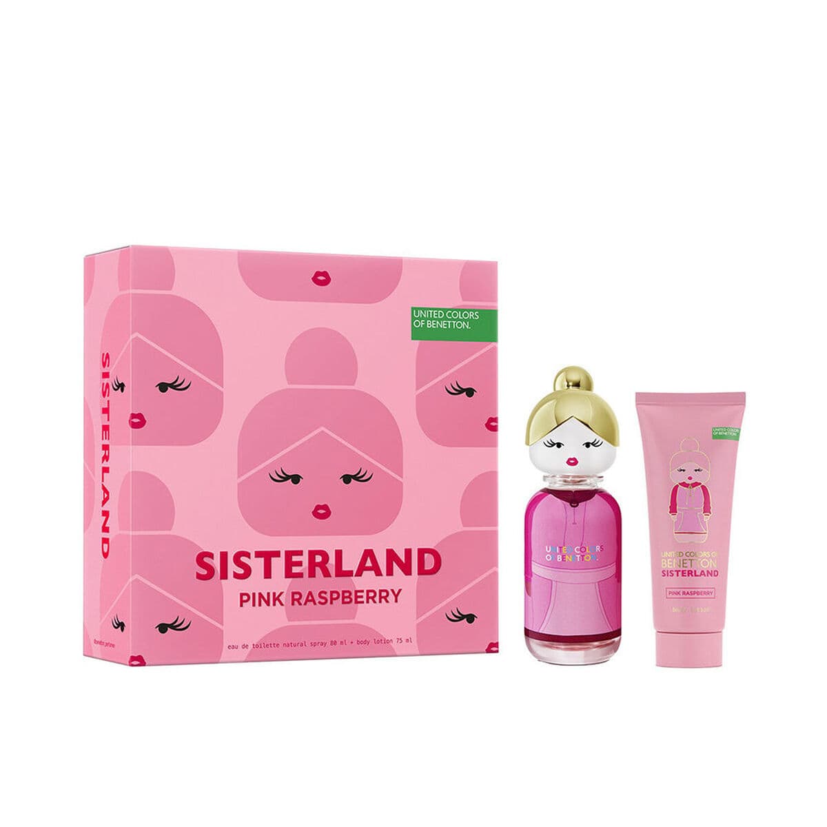 Set de Perfume Mujer Benetton SISTERLAND PINK RASPBERRY 2 Piezas