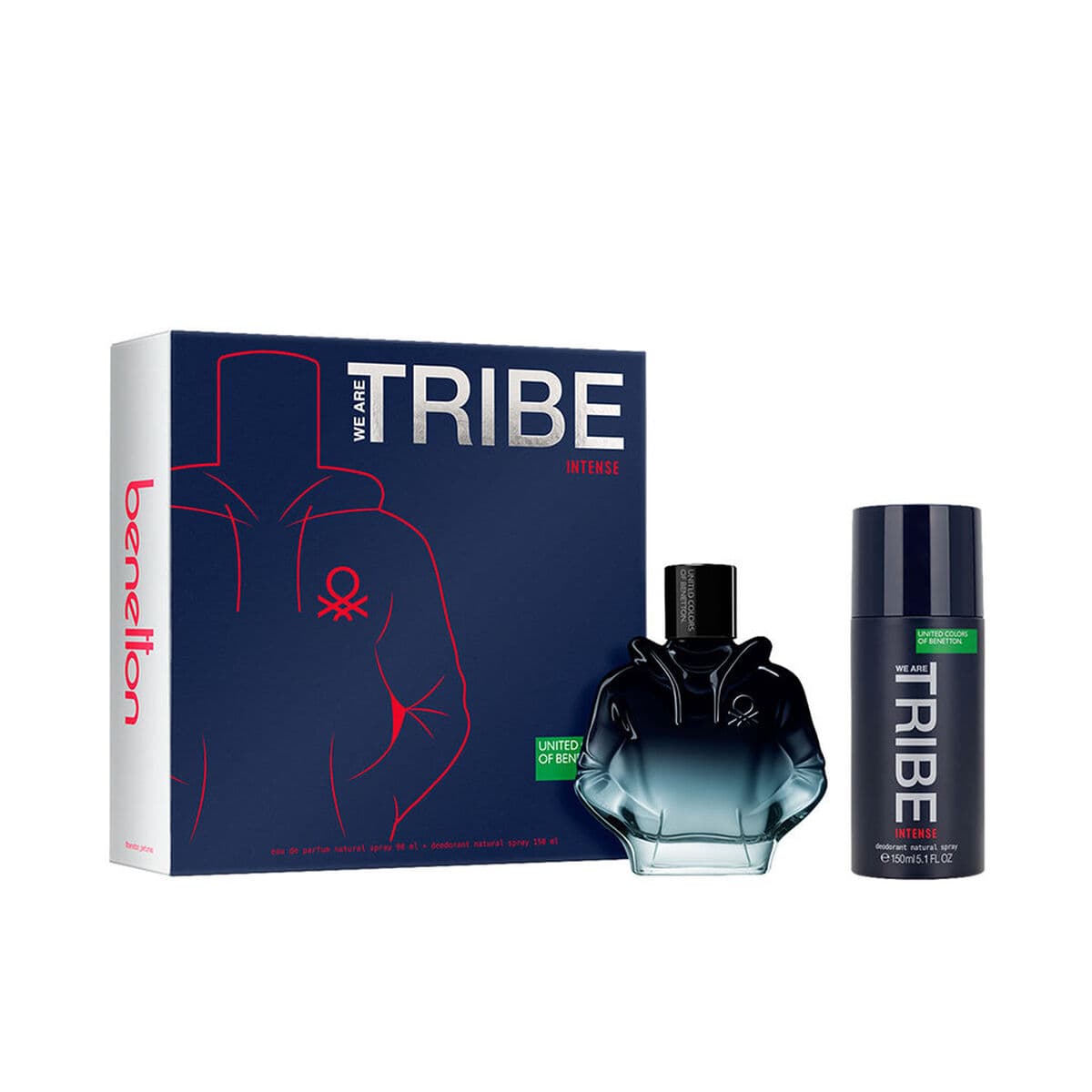 Set de Perfume Hombre Benetton WE ARE TRIBE INTENSE MEN 2 Piezas