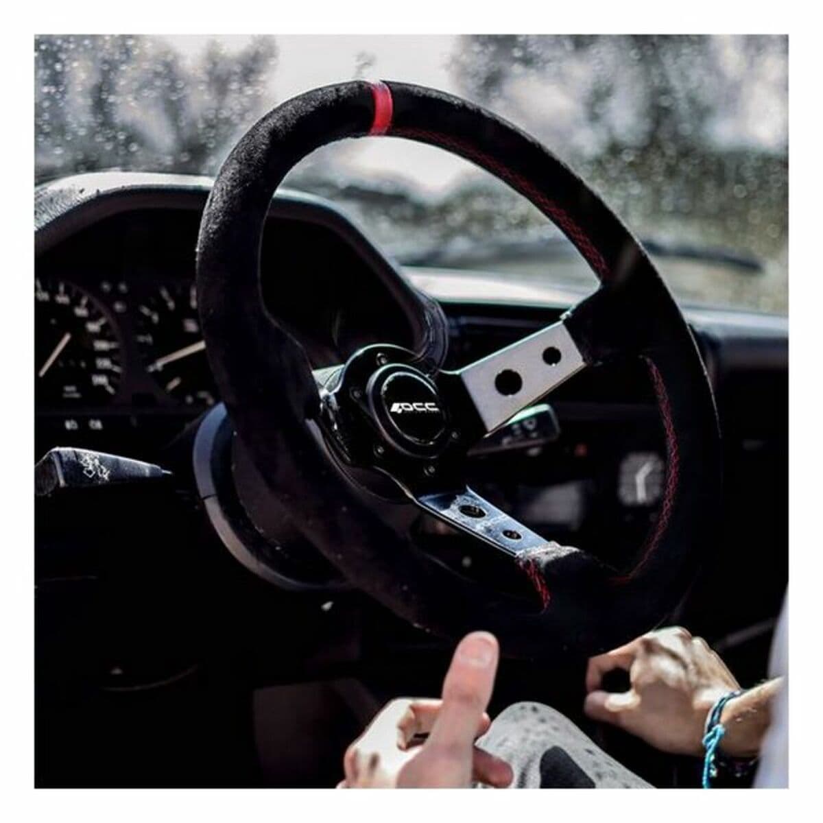 Verseny kormánykerék OCC Motorsport Fekete Fekete/Piros Piros/Fekete Ø 35 cm - Image 2