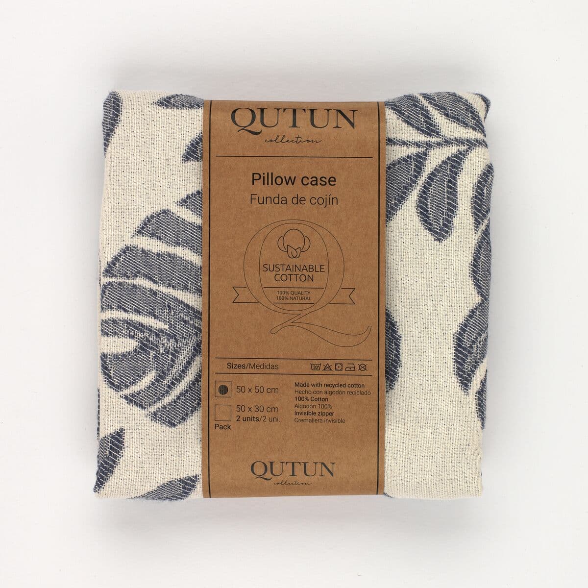 Funda de cojín Alexandra House Living Ordesa Azul 30 x 1 x 50 cm - Image 3