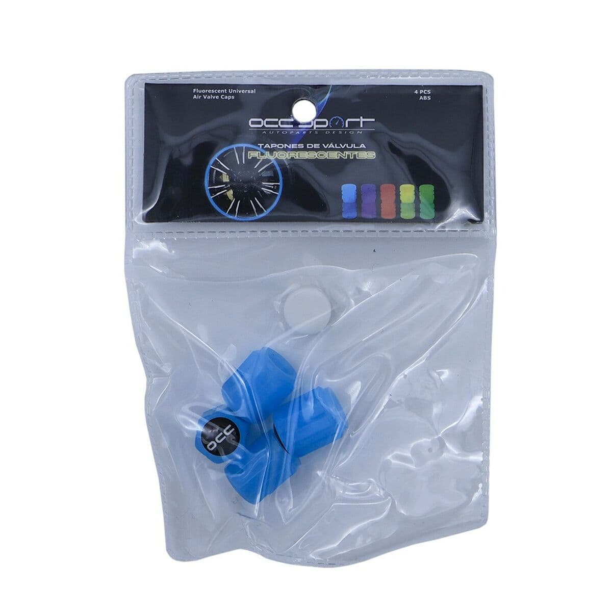 Zestaw Pokrywek OCC Motorsport OCCLEV004 4 Sztuk Fluorescencyjne Niebieski - Image 4