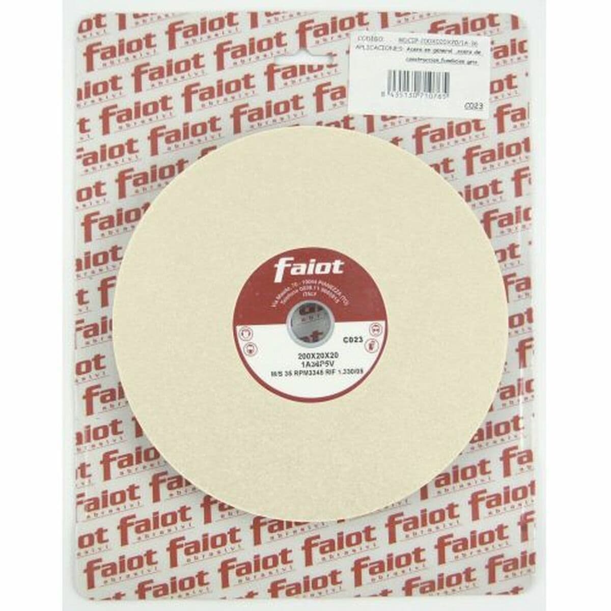 Rebolo abrasivo FAIOT 9A-60 175 mm Branco