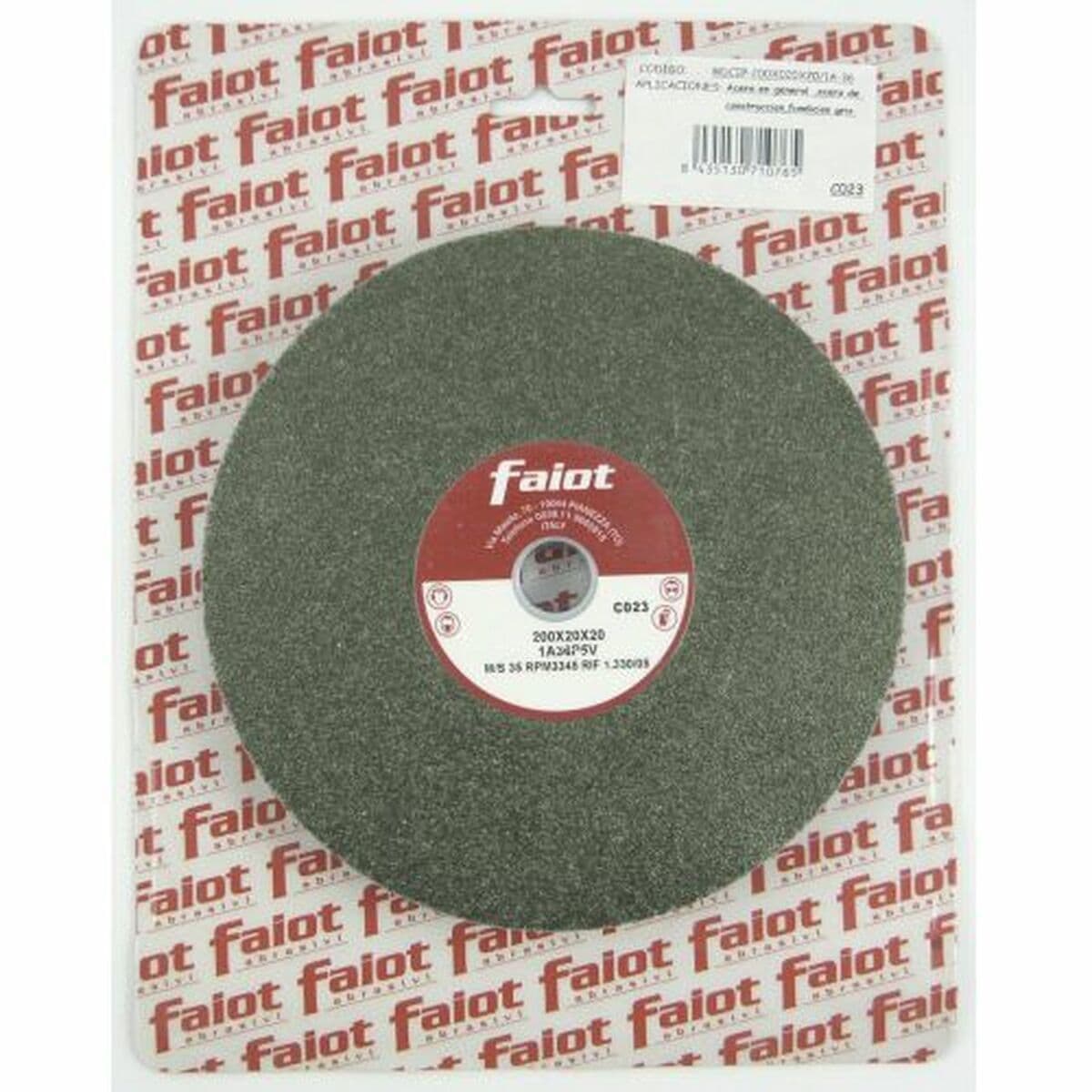 Rebolo abrasivo FAIOT 8C-80 200 mm Verde