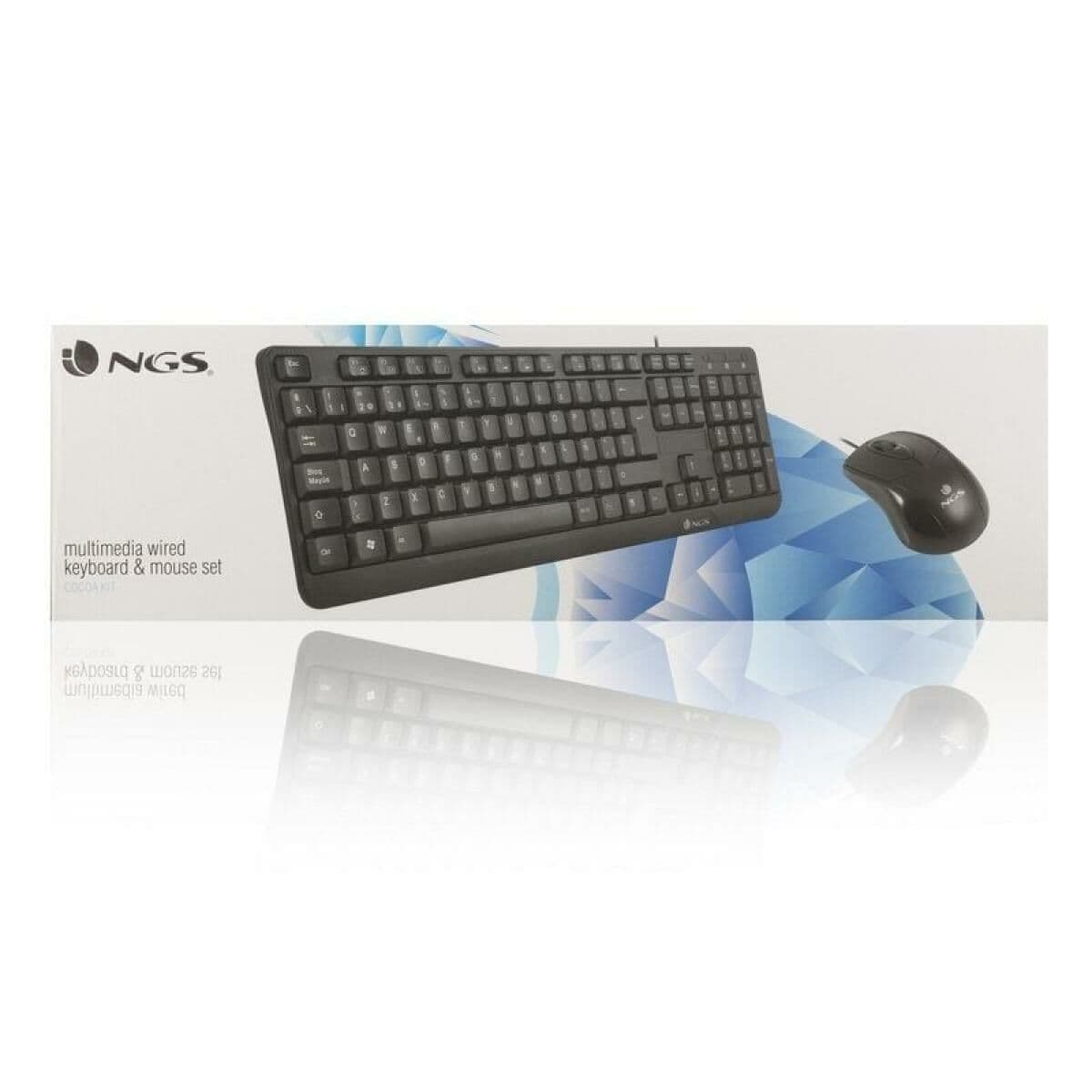 Tastatur und optische Maus NGS Cocoa Kit Cocoa Kit Schwarz Qwerty Spanisch