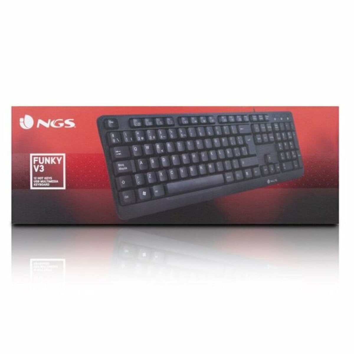 Tastatur NGS NGS-KEYBOARD-0344 Schwarz Qwerty Spanisch - Image 4