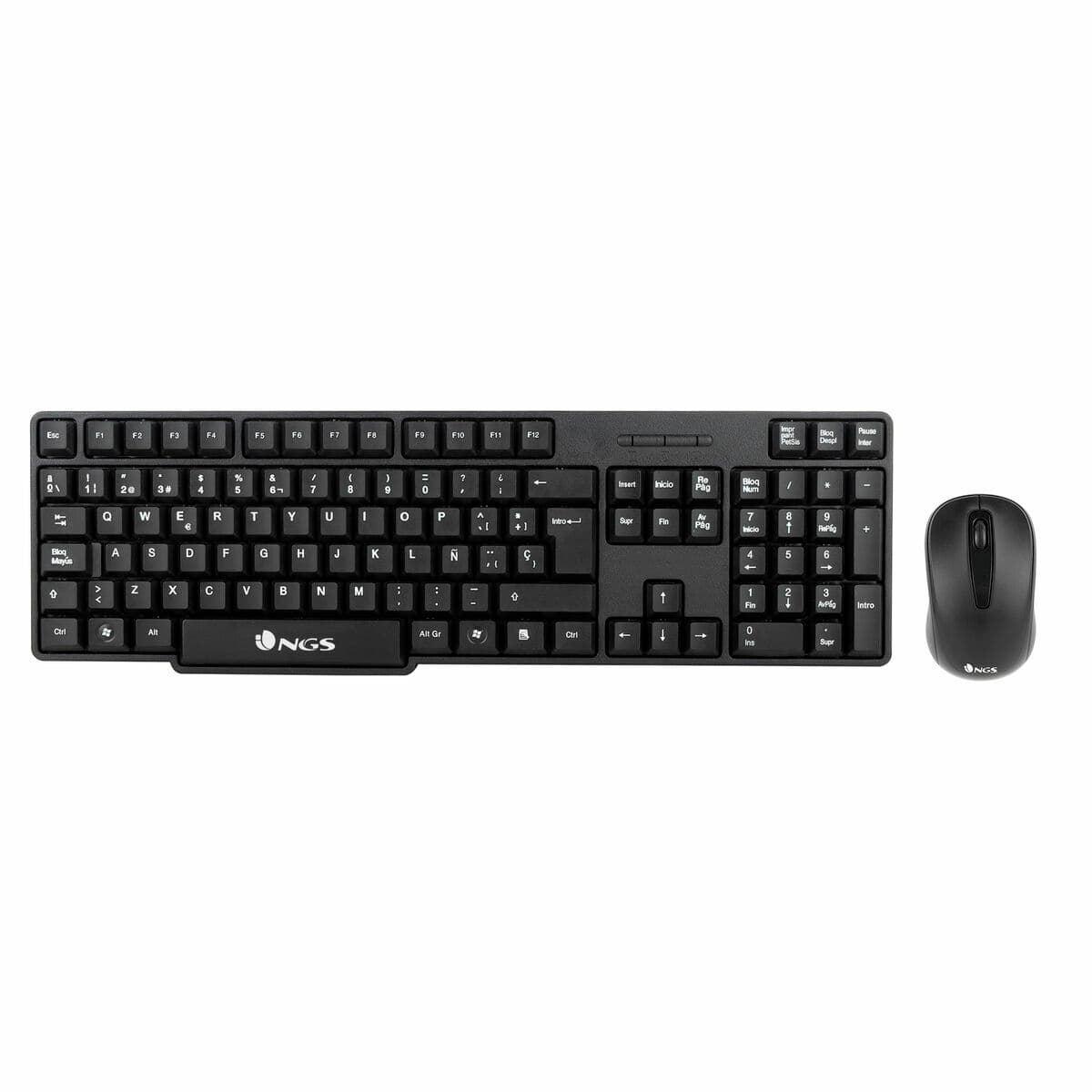Tastatur mit Maus NGS EUPHORIA KIT Schwarz QWERTY Qwerty US Wireless - Image 2