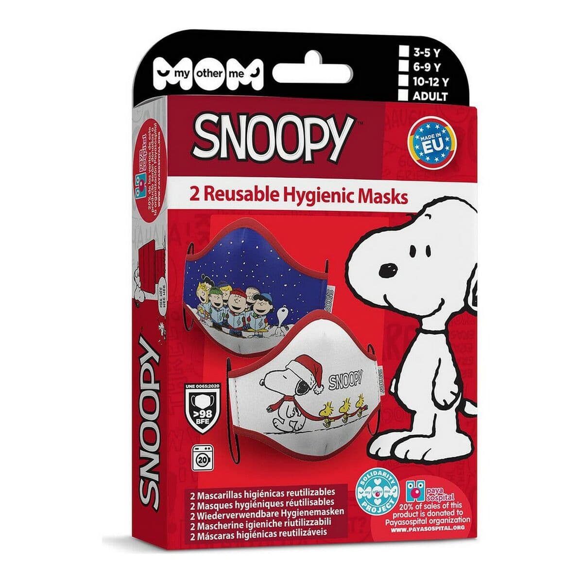 Hygienic Face Mask My Other Me Snoopy Children's (2 uds) (10-12 years) - Image 2