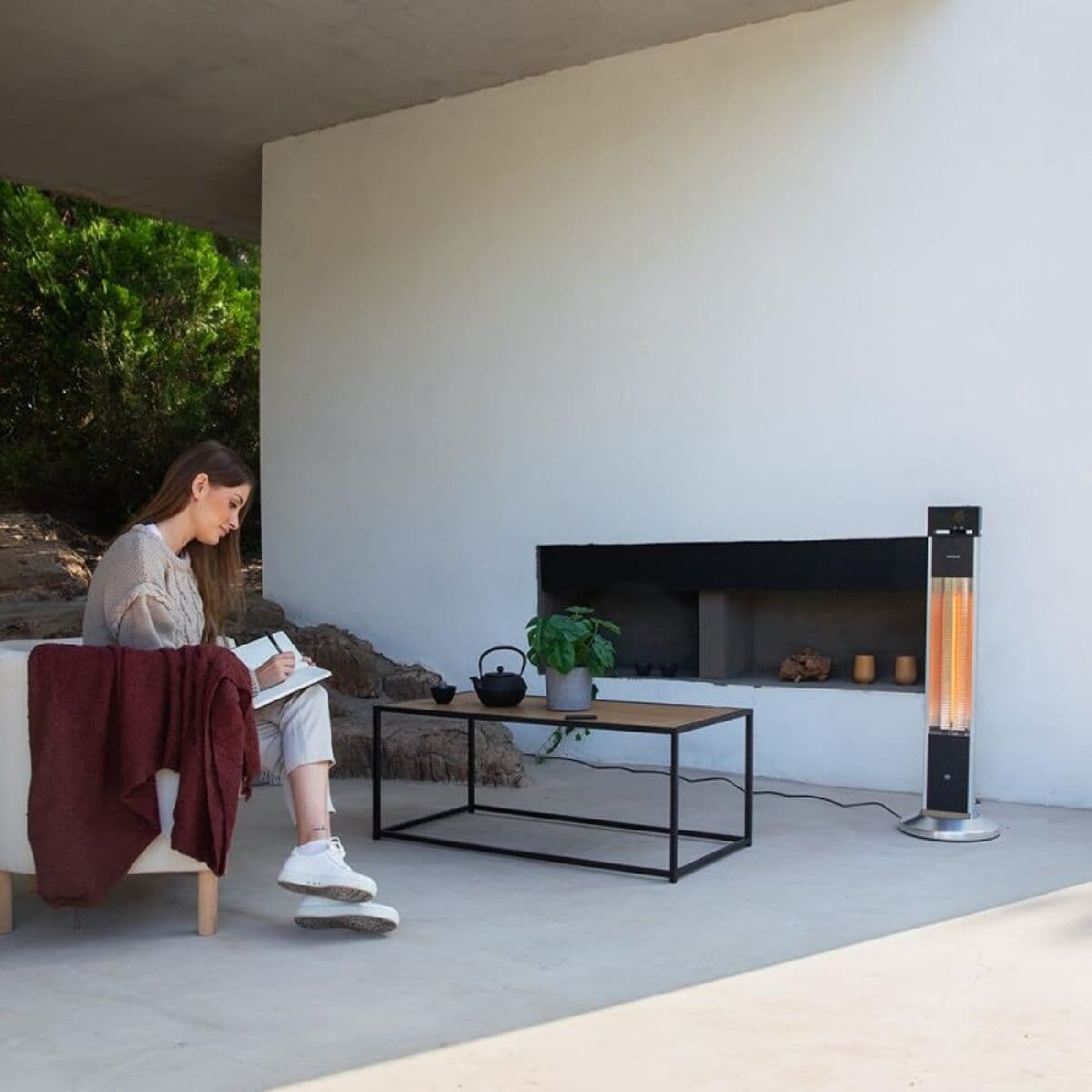 Estufa de Exterior Cecotec ReadyWarm 2000 Power Tower Negro 2000 W - Image 3