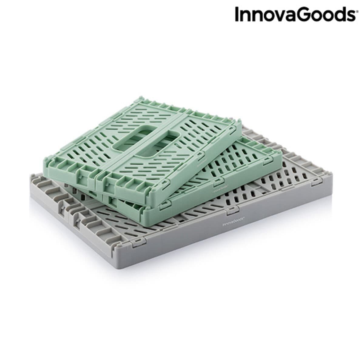 Zestaw 3 Składanych i Piętrowalnych Skrzyń Organizerów Boxtor InnovaGoods V0103244 Plastikowy 3 Części (Odnowione B) - Image 11