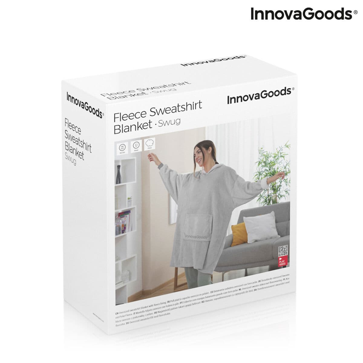 Übergroßes mit Fleece gefütterte Kapuzendecke InnovaGoods Swug (Restauriert A) - Image 8