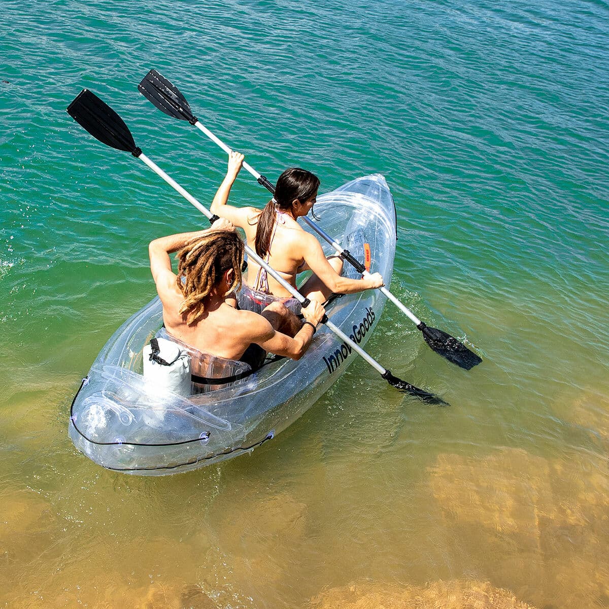 Kayak Hinchable Transparente con Accesorios Paros InnovaGoods 312 cm 2 plazas (Reacondicionado B) - Image 9
