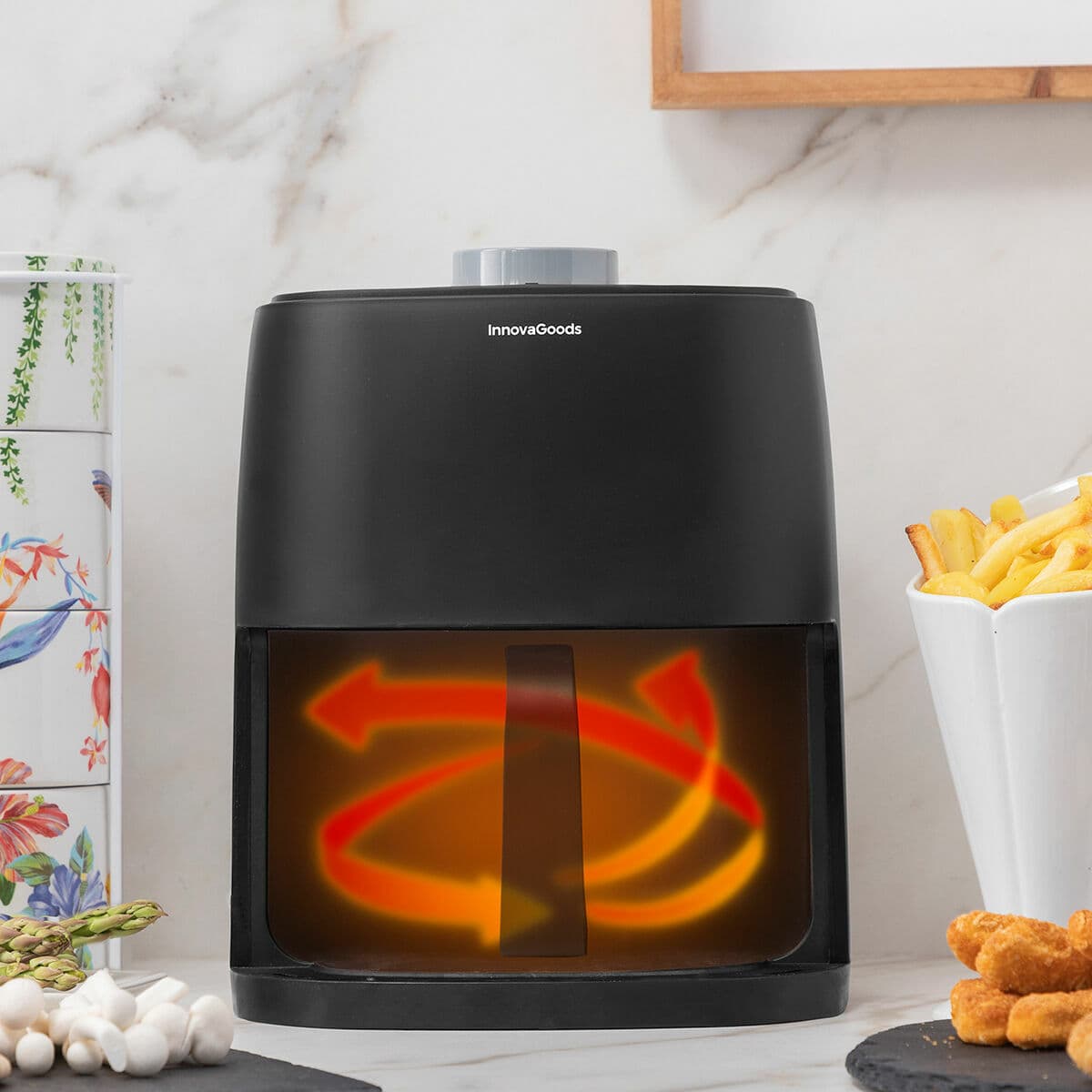 Luftfritös InnovaGoods Svart 1200 W 2 L (Renoverade B) - Image 3