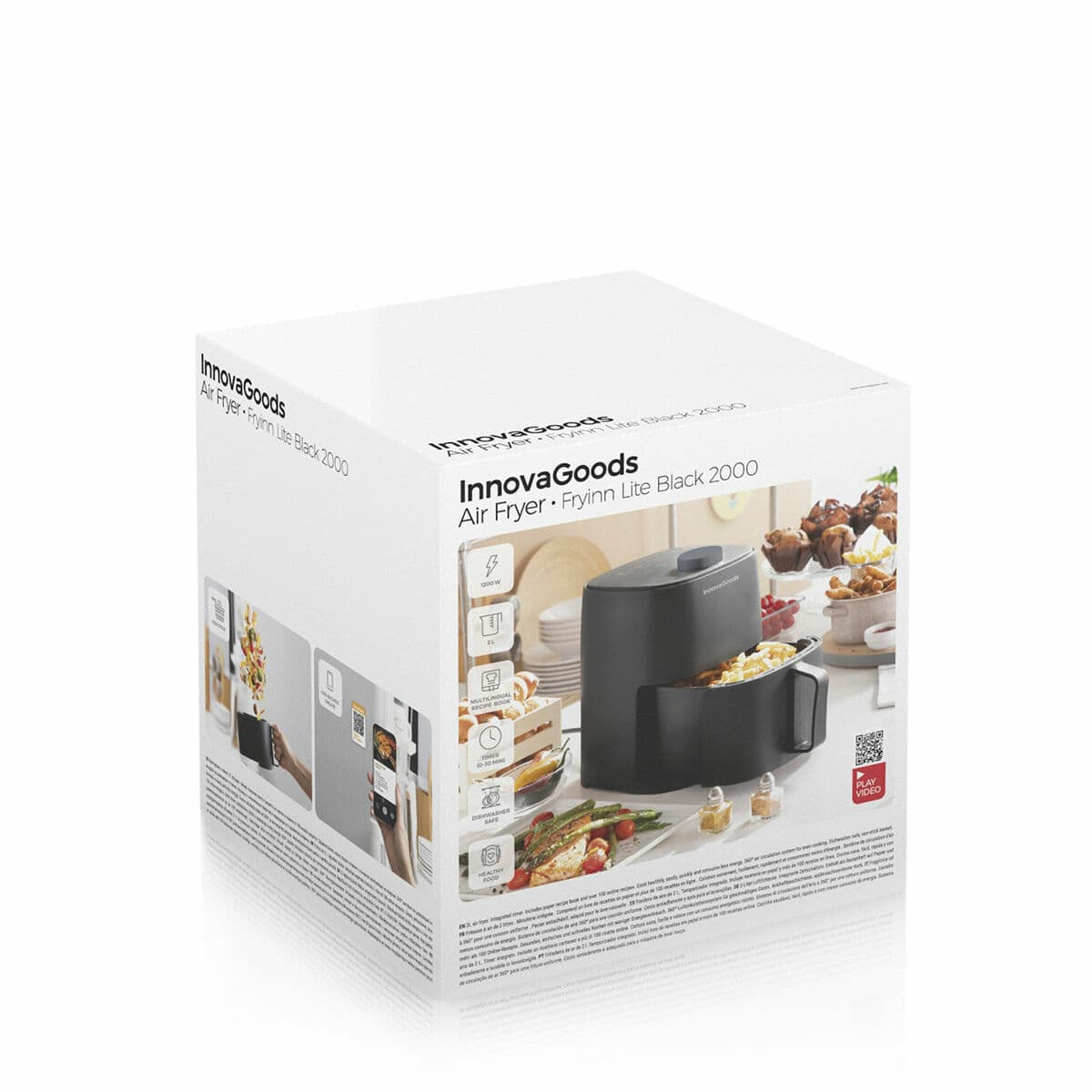 Luftfritös InnovaGoods Svart 1200 W 2 L (Renoverade B) - Image 15