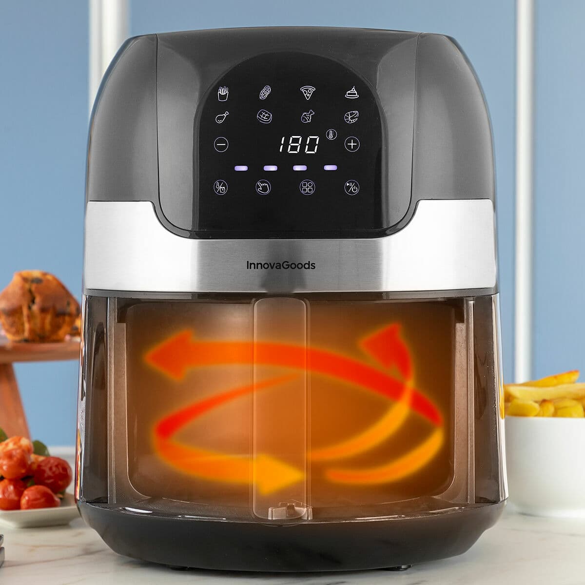 Luftfritös InnovaGoods Svart 1400 W 3,5 L Rostfritt stål (Renoverade A) - Image 3