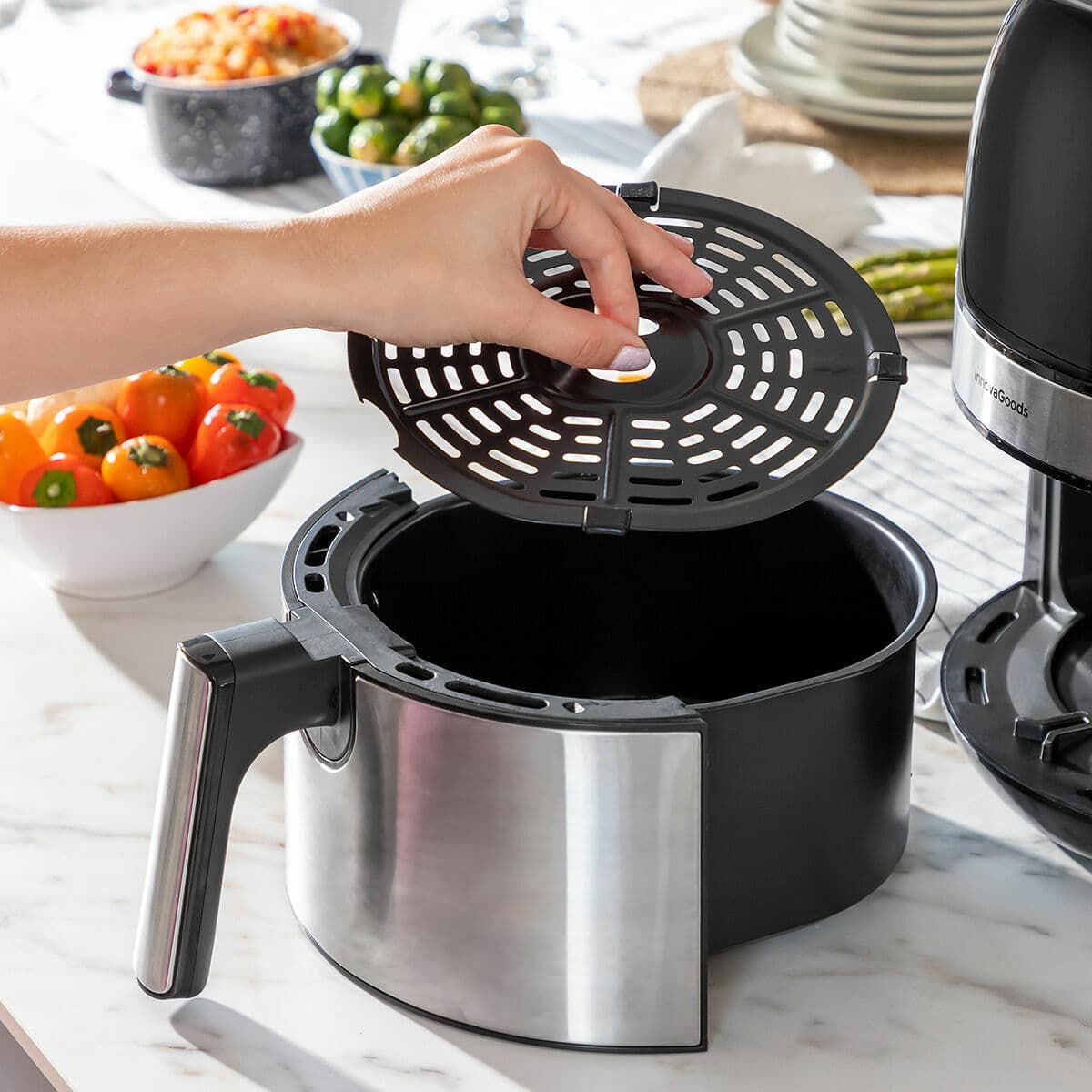 Luftfritös InnovaGoods Svart 1400 W 3,5 L Rostfritt stål (Renoverade B) - Image 8