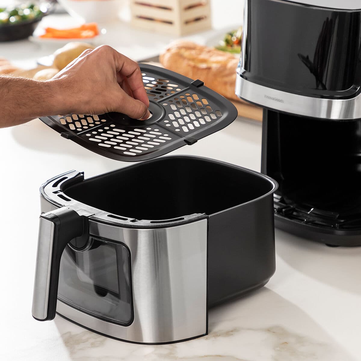 Heißluftfritteuse InnovaGoods Fryinn View 6500 Schwarz 1700 W 6,5 L Edelstahl - Image 7