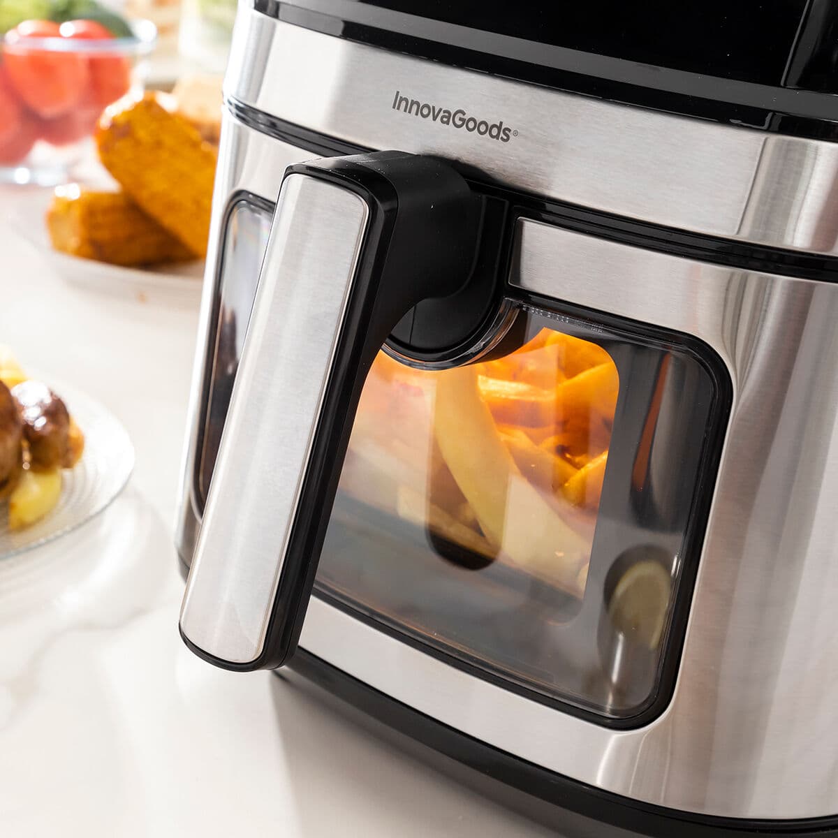 Heißluftfritteuse InnovaGoods Fryinn View 6500 Schwarz 1700 W 6,5 L Edelstahl - Image 8