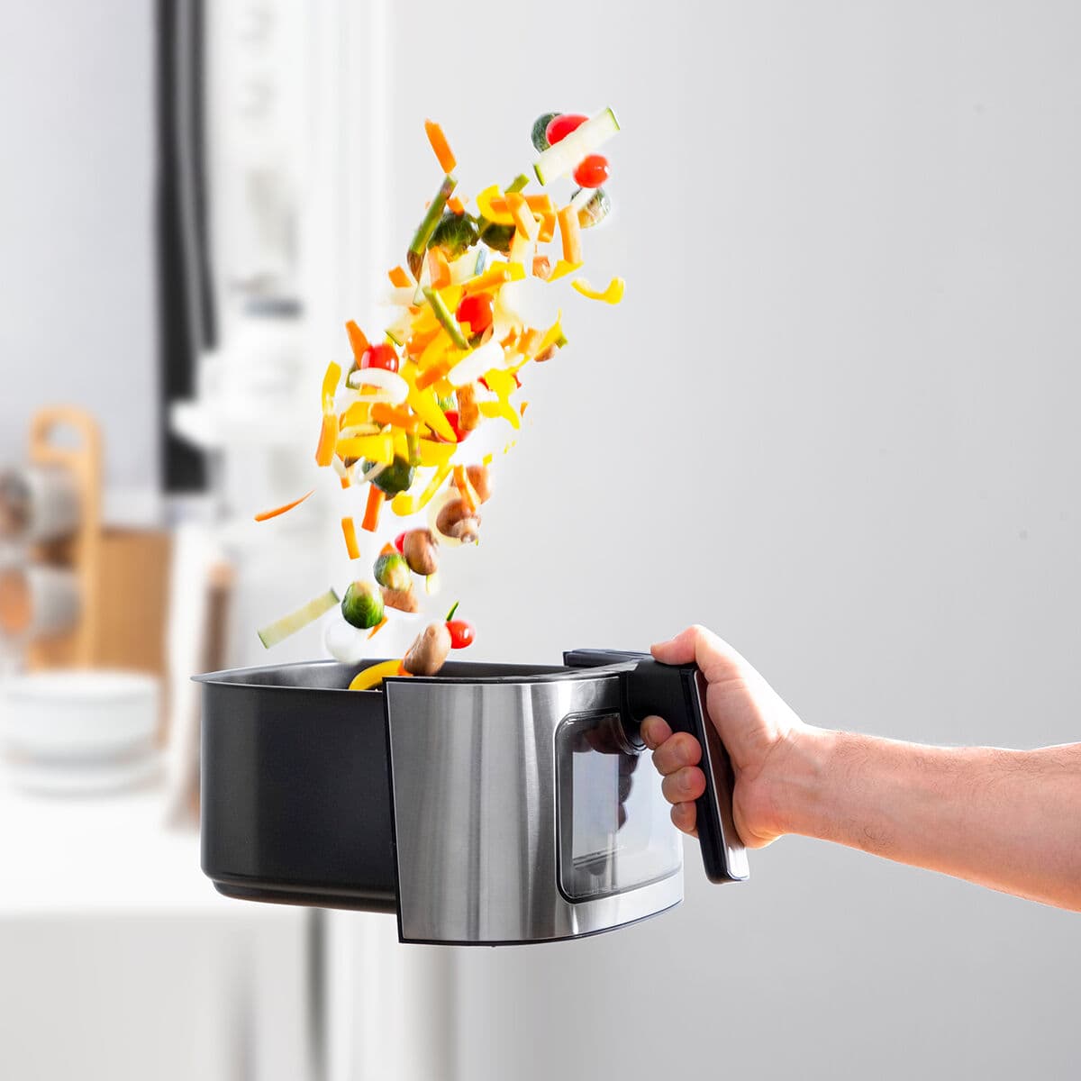 Heißluftfritteuse InnovaGoods Fryinn View 6500 Schwarz 1700 W 6,5 L Edelstahl - Image 11