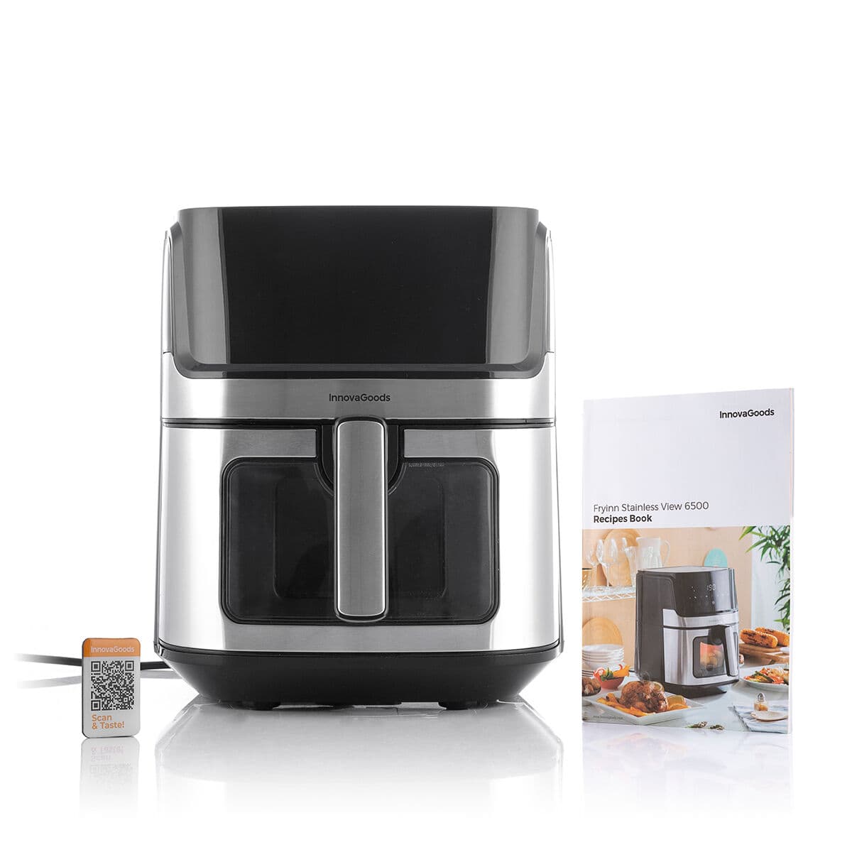 Heißluftfritteuse InnovaGoods Fryinn View 6500 Schwarz 1700 W 6,5 L Edelstahl - Image 15