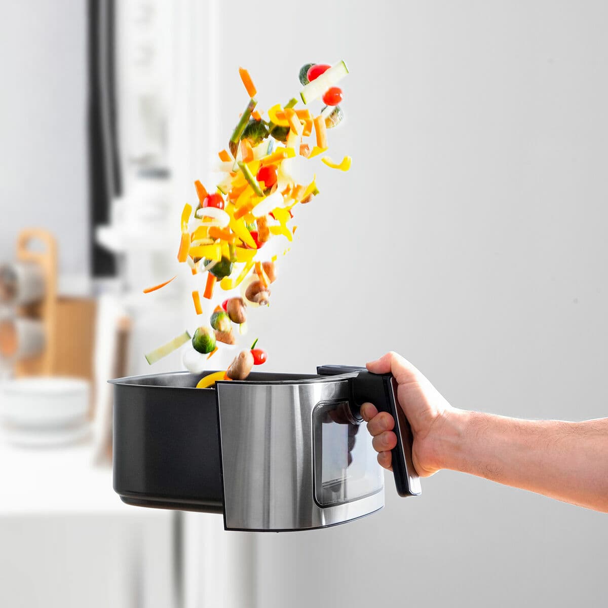 Karstā gaisa fritieris InnovaGoods Window Melns 1700 W 6,5 L Nerūsējošais tērauds (Atjaunots A) - Image 16