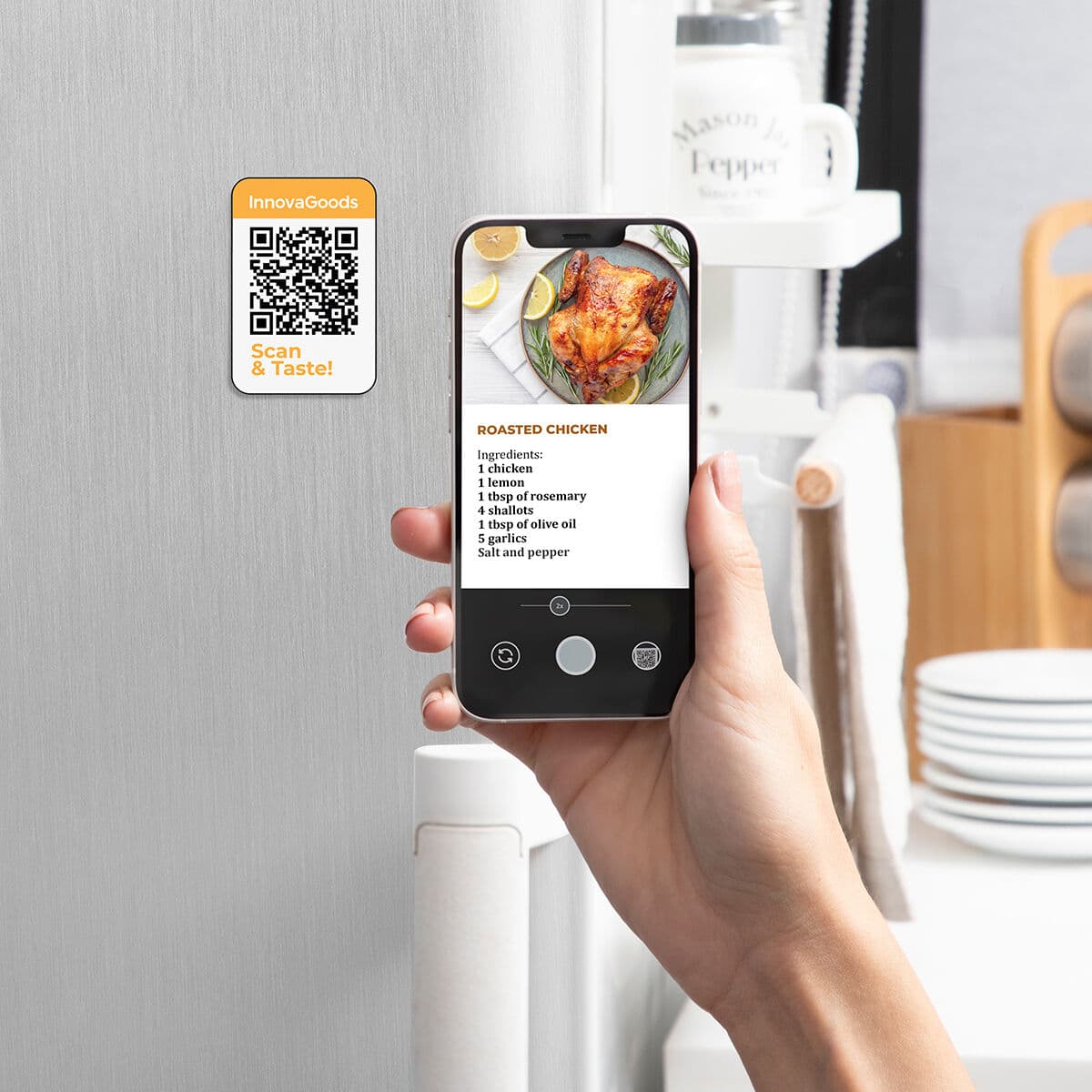 Karstā gaisa fritieris InnovaGoods Melns 1800 W 12 L Nerūsējošais tērauds (Atjaunots A) - Image 12