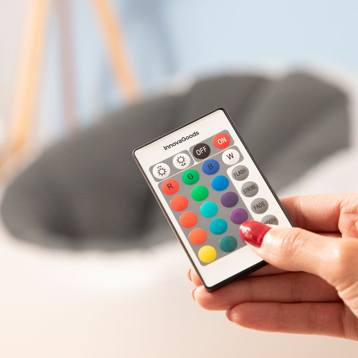 Piepūšams Krēsls ar Daudzkrāsu LED un Tālvadības Pulti Chight InnovaGoods - Image 3